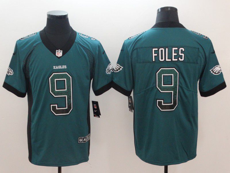 Men Philadelphia Eagles #9 Foles Green Drift Fashion Color Rush Limited NFL Jerseys->denver broncos->NFL Jersey